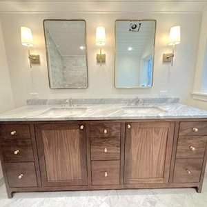 84&quot; Black Walnut Vanity