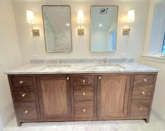 84" Black Walnut Vanity
