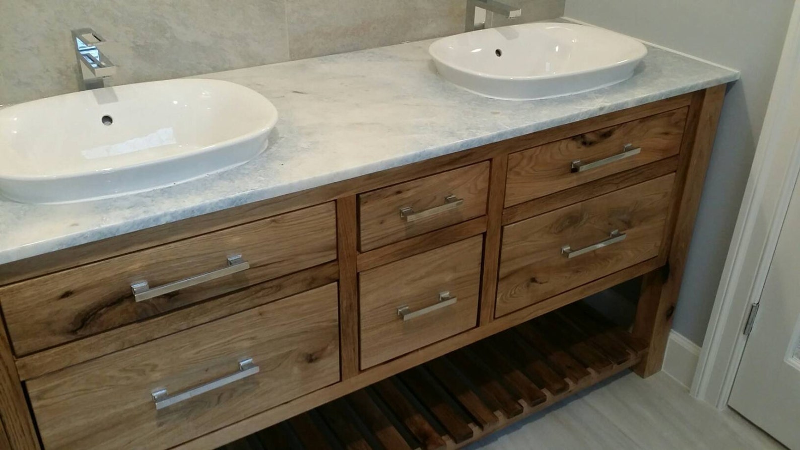 White Walnut Vanity Base Etsy