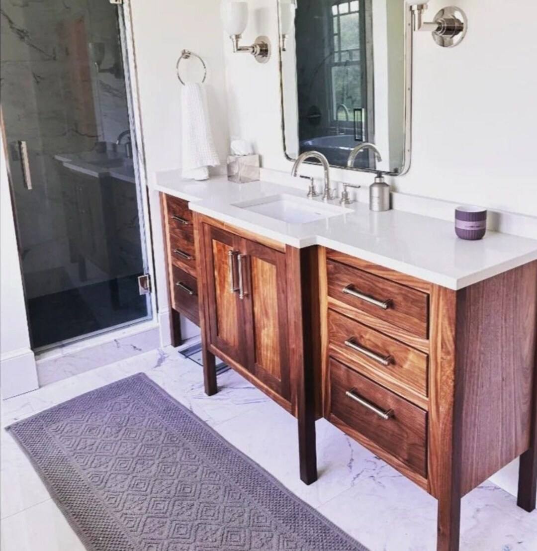 78 Black Walnut Vanity Base Etsy