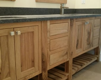 White walnut large double vanity