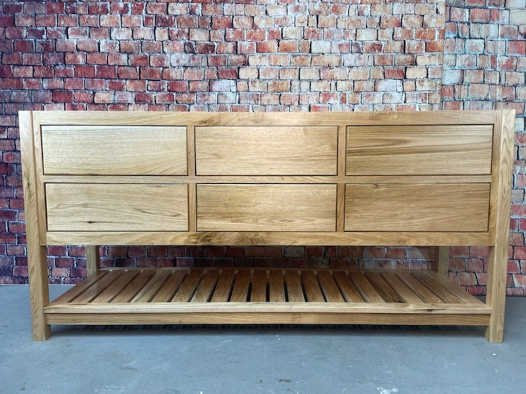 72 White Walnut Bathroom Vanity Base Etsy