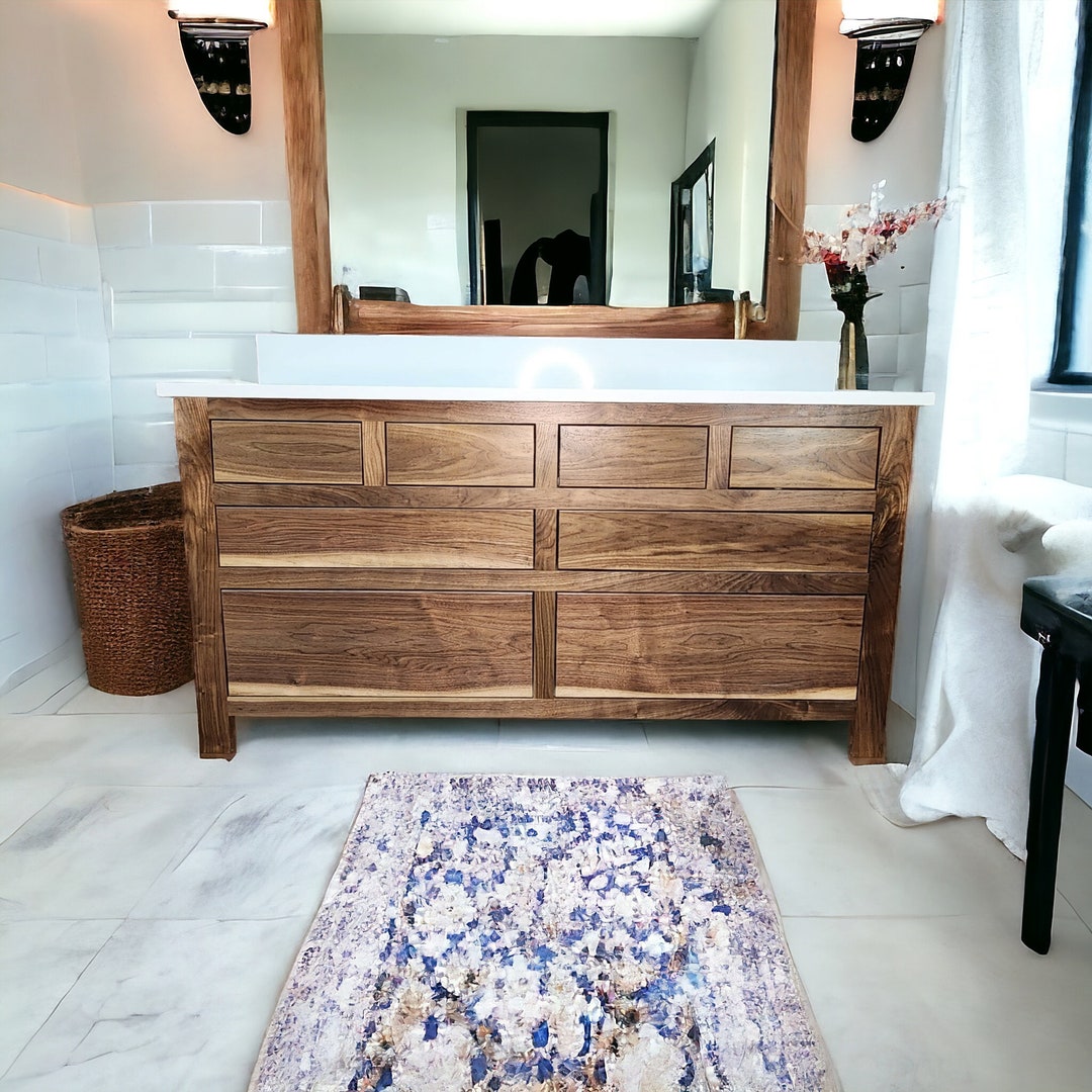 72 Black Walnut Vanity Base Etsy