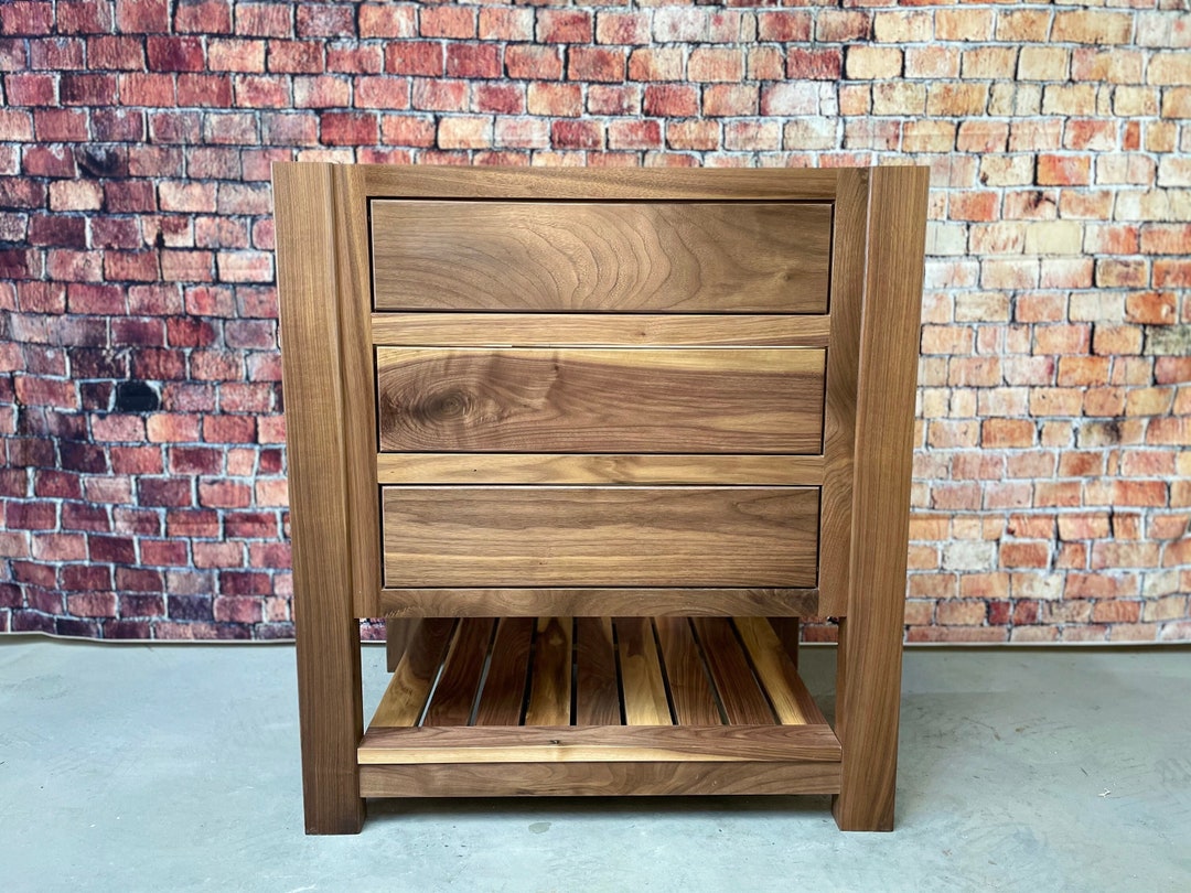 32 Black Walnut Vanity Base Etsy