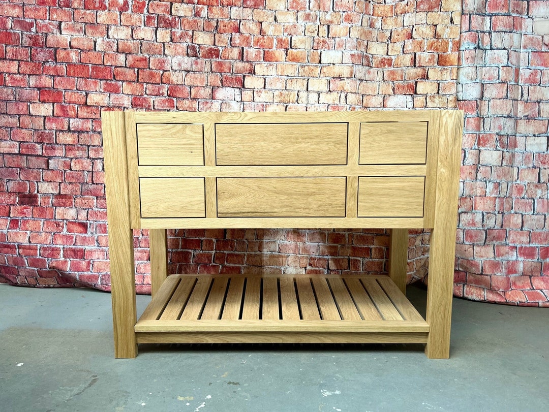 48 White Oak Vanity Base Etsy