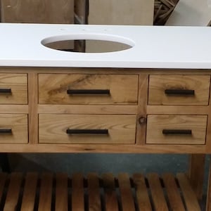 Natural Walnut Single Sink Vanity