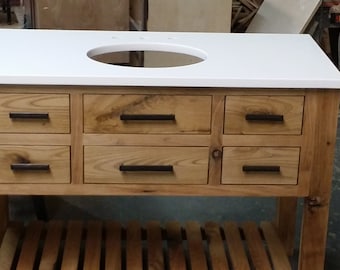 Natural Walnut Single Sink Vanity