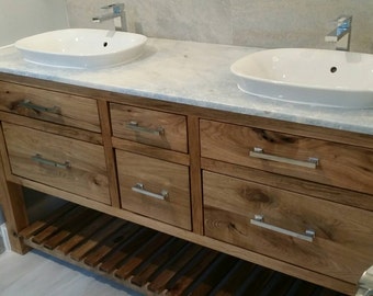 White walnut vanity base