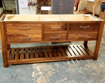 Black walnut bathroom vanity
