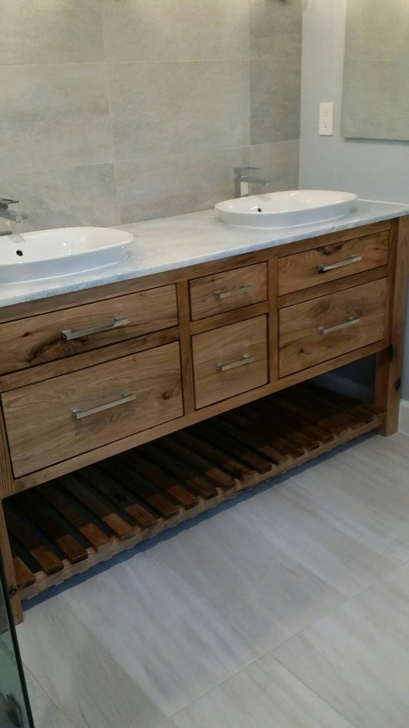 White Walnut Vanity Base Etsy