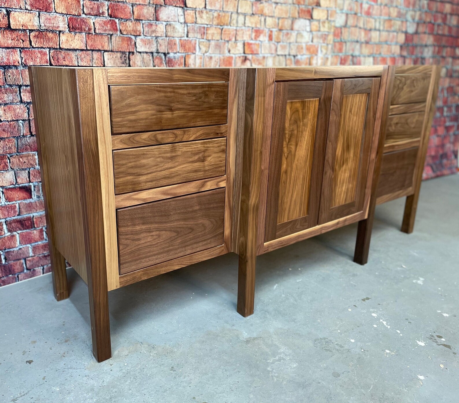 72 Black Walnut Vanity Base Etsy