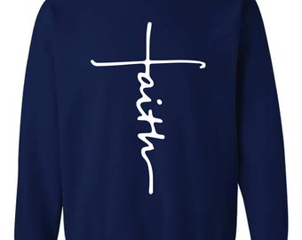 Religious Christian Christianity Embroidery Faith Sweater Sweatshirt