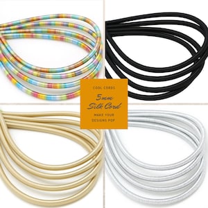 5MM Round Soft Rayon Silk Cord  - Hollow Rubber Core For DIY Jewelry Making Necklace Bracelet