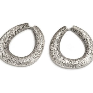 4 BOHO Textured Hammered Pendants - Charms - Antique Silver - Earring Components