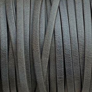 3MM Flat Leather - Dark Brown Leather - Genuine Leather - DIY Leather Cord - Bracelet Making Leather 2YD/72&quot;