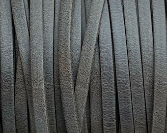 3MM Flat Leather - Dark Brown Leather - Genuine Leather - DIY Leather Cord - Bracelet Making Leather 2YD/72"