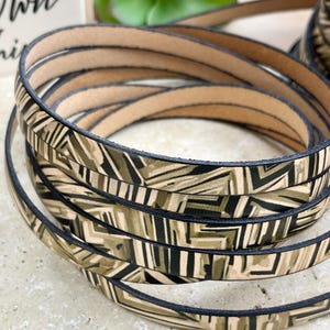 10MM Flat Leather - Desert Breeze - Genuine Leather Cord - High Quality Leather Cord for Making Jewelry
