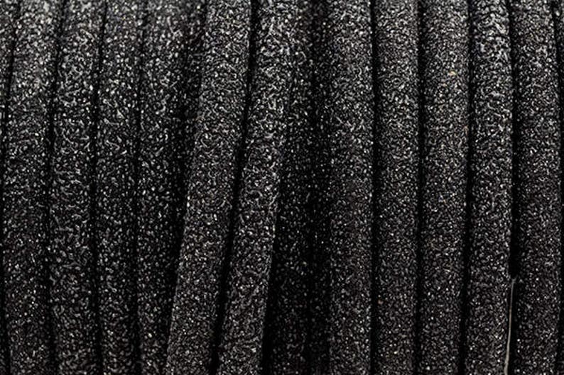 BULK 5MM Round Textured Leather Cord Black Beautiful Etsy