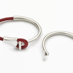 2pc Half Bracelet w/Bar  - 4MM Hole - Antique Silver - Zamak -  Made in EU - Qty 1