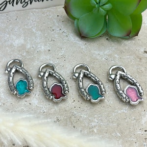 Boho Enamel Pendant - Antique Silver - High Quality Zamak Metal Casting - Qty. 1