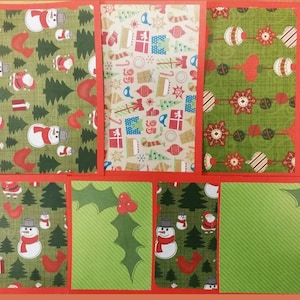 Set de création de pages/cartes de scrapbooking tout prêt : Père Noël de Noël CSC