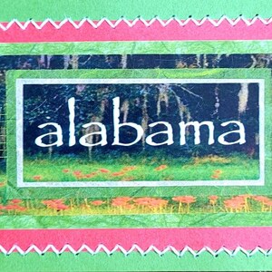 Création de pages/cartes de scrapbooking préfabriquées SEWN StateTag (1) : Alabama