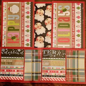 Vorgefertigte Scrapbook-Seite/Kartenherstellung: Frohes Fest CSC