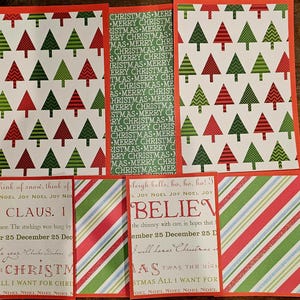 Conjunto de criação de páginas/cartões de scrapbook pré-fabricados: Feliz Natal CSC
