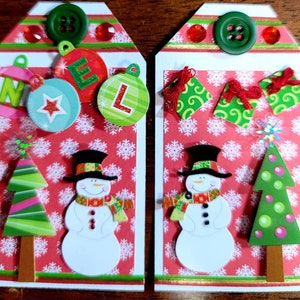 Étiquettes préfabriquées pour pages/cartes de scrapbooking (Lot de 2) : Noel CSC