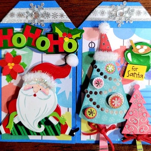 Étiquettes décoratives préfabriquées pour pages/cartes de scrapbooking (lot de 2) : pour le père Noël CSC