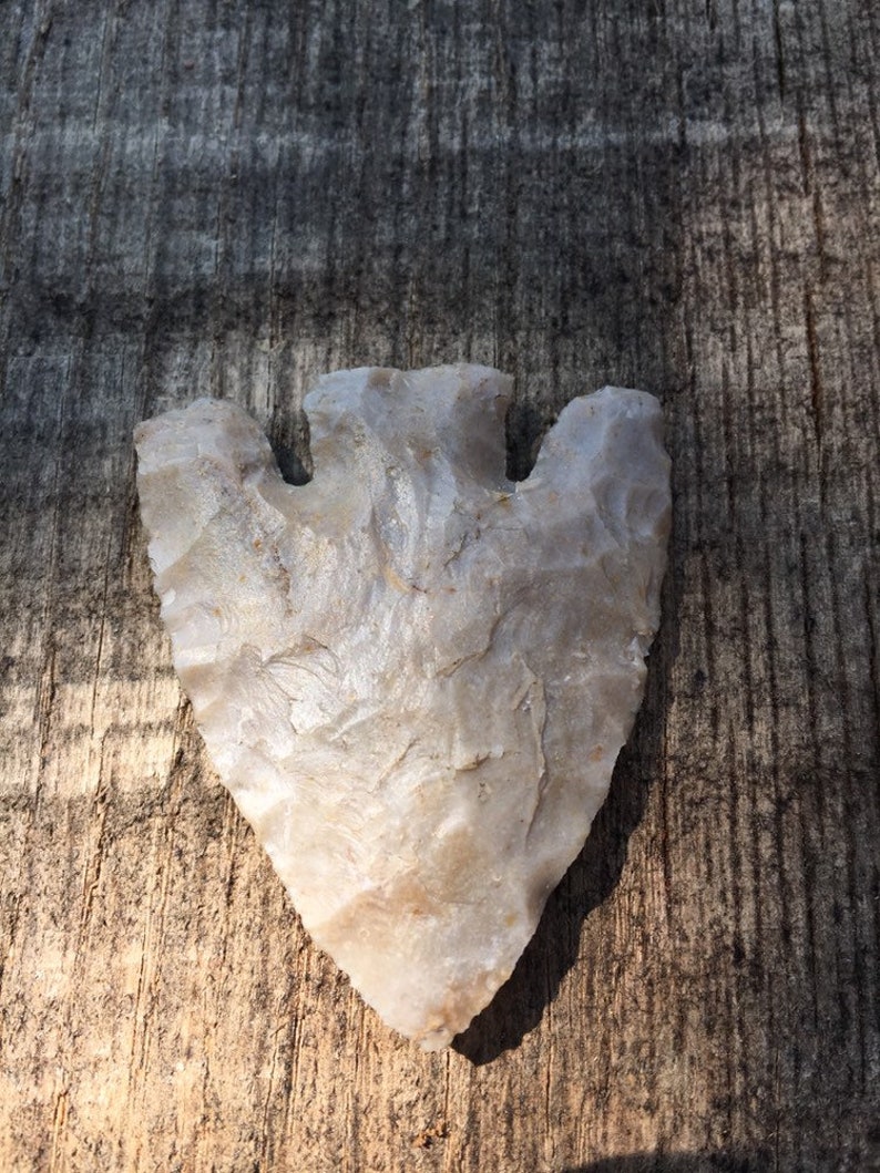 Handmade flint arrowhead