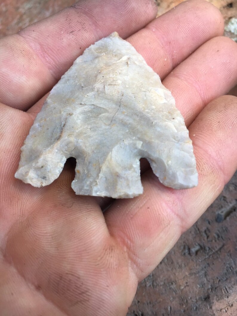 Handmade flint arrowhead