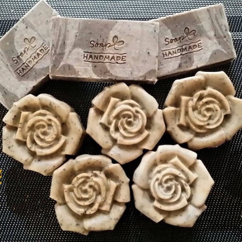 6 Rose Cavity Type 2 Rose Silicone Silicon Soap Molds Candle Making Molds Chocolate Jelly