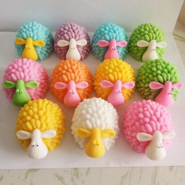 3D Sheep Flexible Silicone Soap Molds Cake Molds Pudding Cupcake Baking Tools Supplies Sheep Mold Sheep Wax Mold