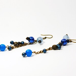 Blue Laguna - Free Falling Dangle Earrings