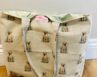 Golden  Labrador tote bag, Labrador bag, beach bag, shopping bag