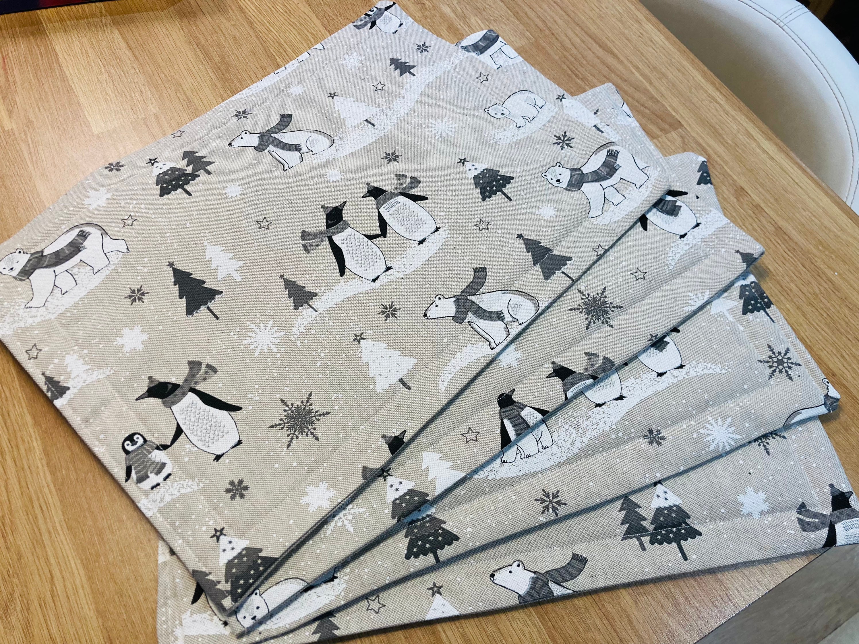 Christmas Fabric Reversible Placemats Gonk Placemats Gnomes Etsy UK