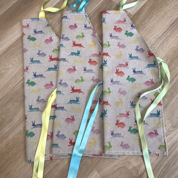 Childrens aprons - toddlers aprons  - kidsware - bunnies