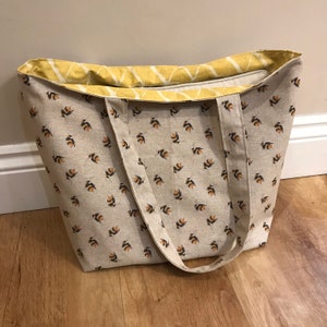 Bees tote bag, beach bag, holiday bag, shoulder bag, day bag, change bag, bags