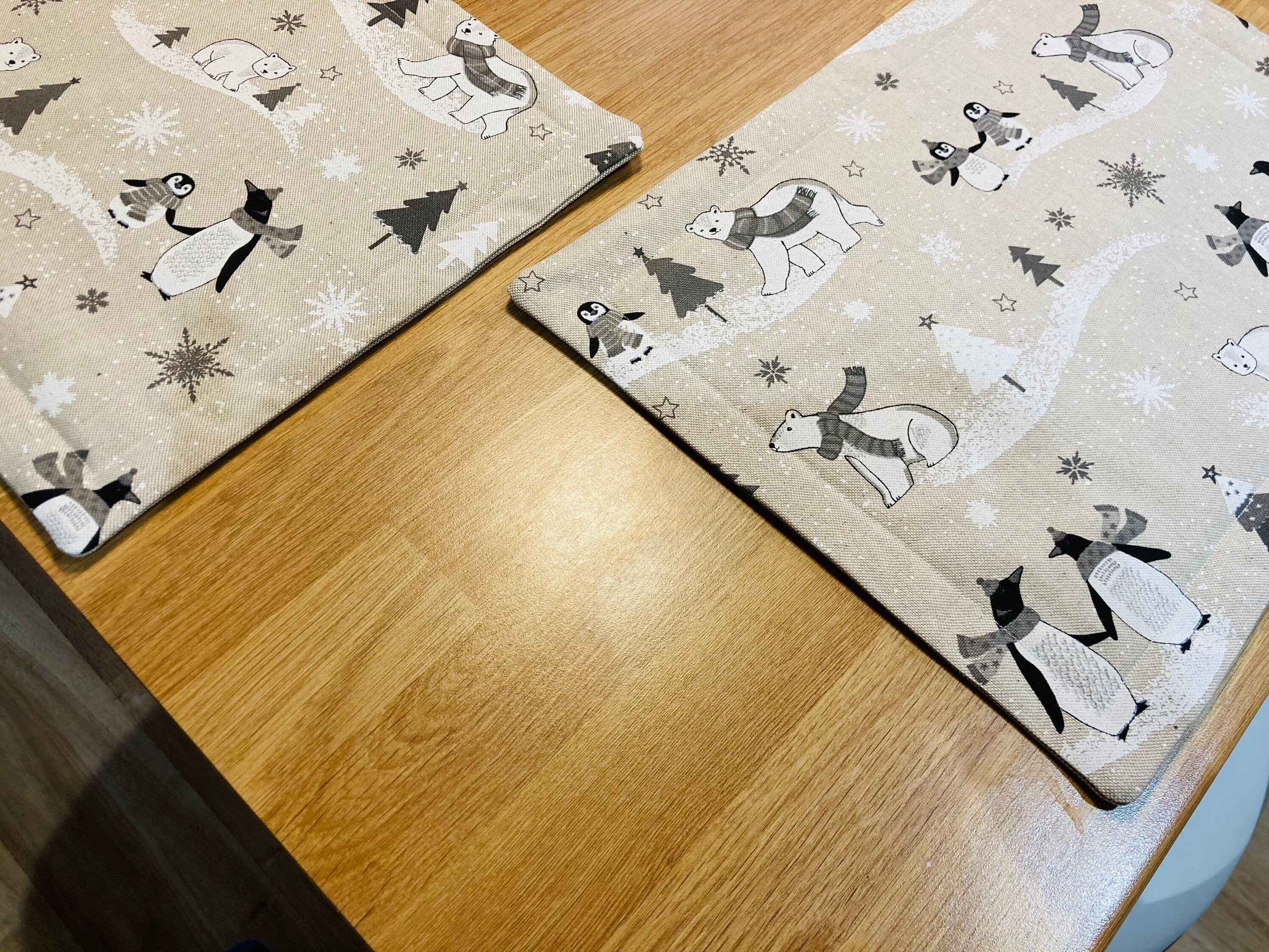 Christmas Fabric Reversible Placemats Gonk Placemats Gnomes Etsy UK