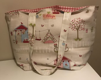 Large tote bag, beach bag, reuseable bag, fabric tote bag,
