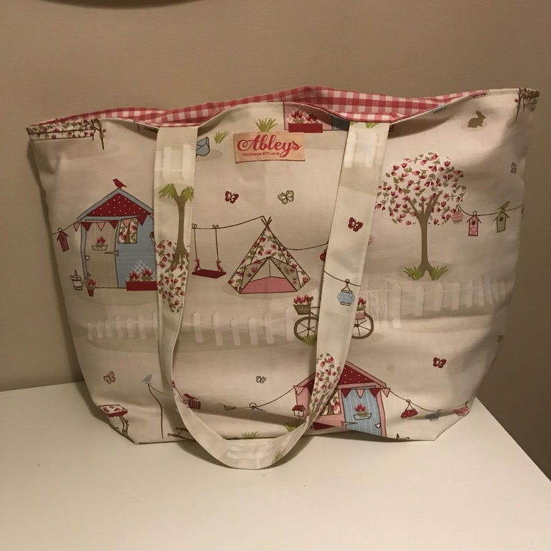reuseable bag fabric tote bag, beach bag Large tote bag