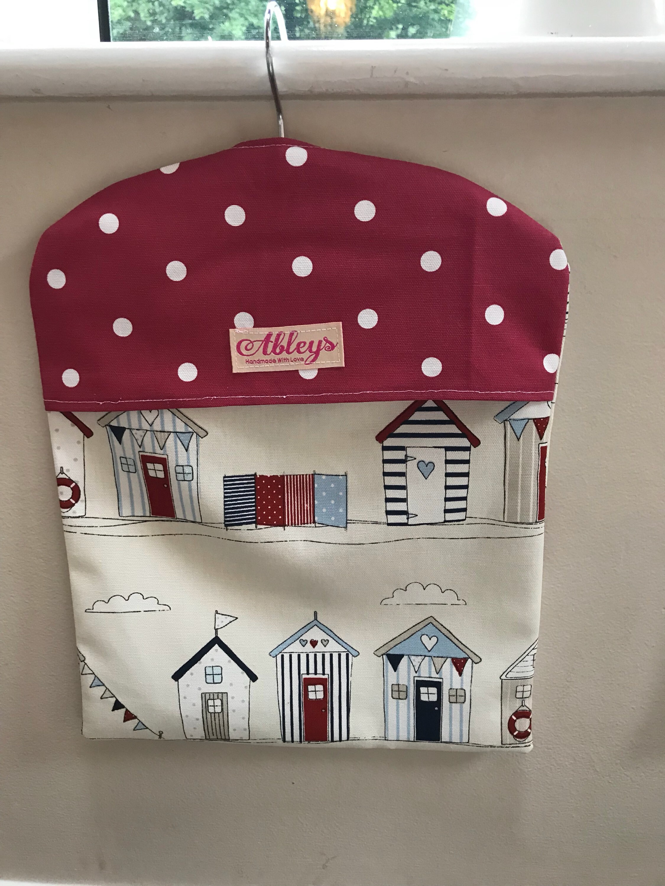 Peg bag beach huts peg bag laundry accessory clothes peg Etsy