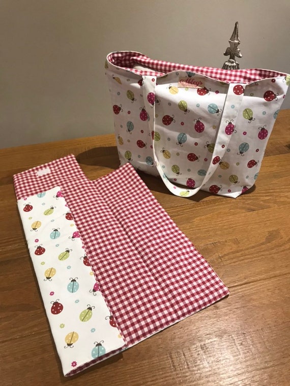 Polka Dot Changing Bag /& Matching Mat