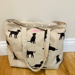 Black Labrador tote bag, Labrador bag, beach bag, shopping bag