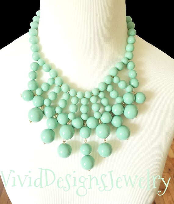 Seafoam green necklace best sale