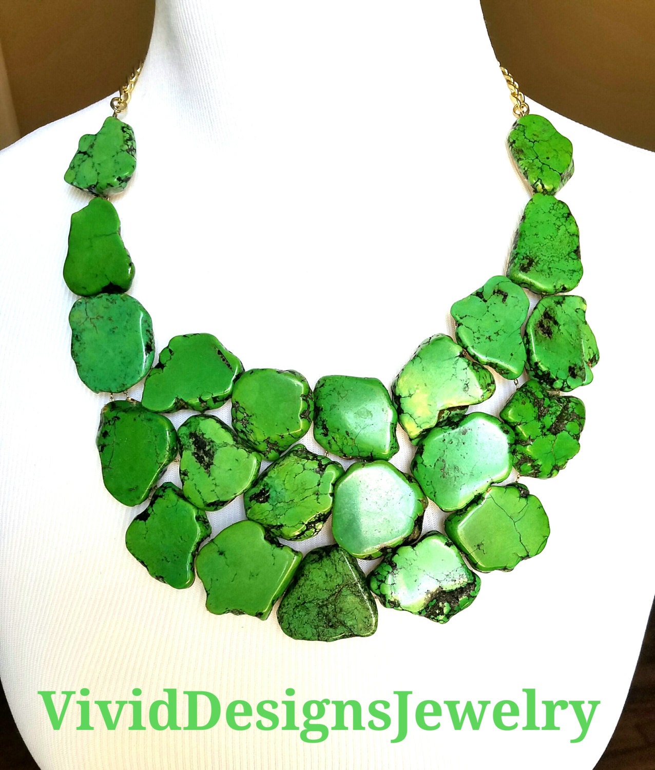 Green Praddy Chunky Chain Necklace – Vasteir
