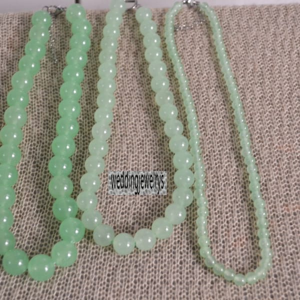 Jazz Chunky Beaded Necklace - Mint Green