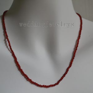 Natural Red agateStone Round Beaded Necklace,small agate necklace,Available in 2mm Necklace for men and women,natural agate necklace