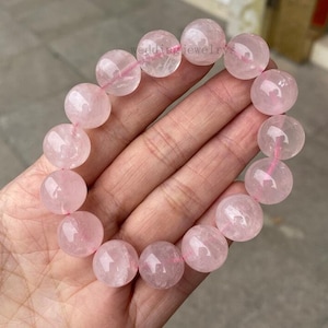 Rose Quartz Bracelet Strand Bracelet,Bridesmaid Bracelet,women Bracelet,Wedding Jewelry,Protective Bracelet,Natural Pink Rose Quartz bead
